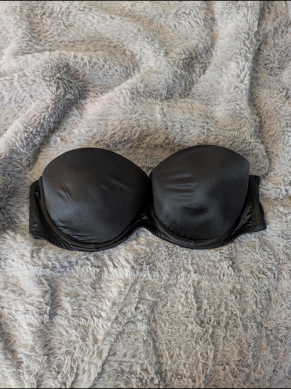 Strapless Black Contour Bra 36C